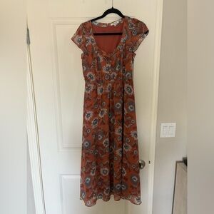 Madewell orange dress size 0